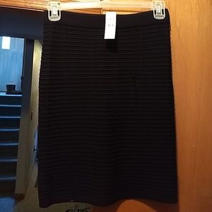 Black ribbed mini skirt